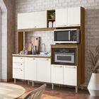 Cozinha Rubi Balcão Para Pia 7 Portas 3 Gavetas Carvalho Rúst