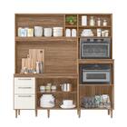 Cozinha Rubi Balcão Para Pia 7 Portas 3 Gavetas Carvalho Rúst