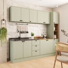 Cozinha Rubi Com Rodapé 5 Peças Rubi Yescasa Verde Oliva