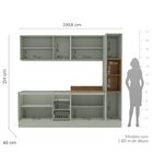 Cozinha Rubi Com Rodapé 5 Peças Rubi Yescasa Verde Oliva