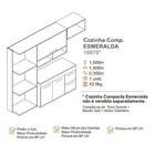 Cozinha Salleto Esmeralda 3 Portas E 2 Gavetas 10970.158