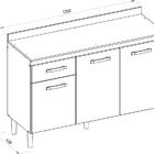 Cozinha Slim 120 3 Portas 1 Gaveta Amendoa Rústico/off White