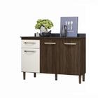 Cozinha Slim 120 3 Portas 1 Gaveta Amendoa Rústico/off White