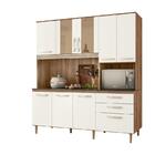 Cozinha Slim 180 8 Portas 3 Gavetas Carvalho Rústico/off Whit