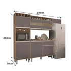 Cozinha Smart Freijó/cinza – Vitamov
