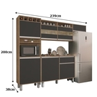 Cozinha Smart Freijó/grafite – Vitamov