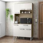 Cozinha Sofia 6 Portas 1 Gaveta Carvalho Oak/off White - Poli