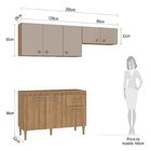 Cozinha Suprema 09 Com Tampo 4 Peças Mel/fendi