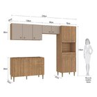 Cozinha Suprema 6 Sem Tampo 4 Peças Mel /fendi