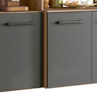 Cozinha Suspensa 07 Portas 02 Gavetas Carvalho Rústico Com Ch