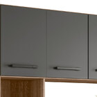 Cozinha Suspensa 07 Portas 02 Gavetas Carvalho Rústico Com Ch