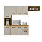 Cozinha Suspensa 8 Portas 1 Gaveta - Brisa-cinamomo/off White