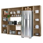 Cozinha Suspensa 9 Portas 1 Gaveta Com Paneleiro Pequim Carva