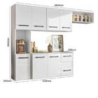 Cozinha Suspensa Ana Clara 7 Portas Branco - Fdecor