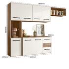 Cozinha Suspensa Ana Clara 7 Portas Carvalho/cristal - Fdecor