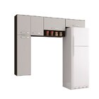 Cozinha Suspensa Anita Poquema Móveis Chocolate/offwhite