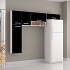 Cozinha Suspensa Anita Poquema Móveis Preto