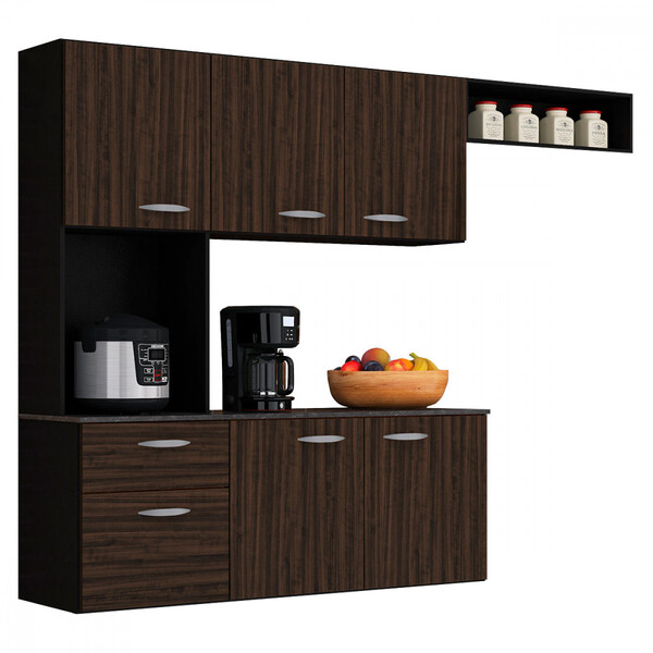 Cozinha Suspensa Com Balcão Isis 1,80m Poquema