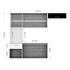 Cozinha Suspensa Com Balcão Isis 1,80m Poquema