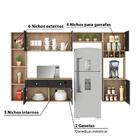 Cozinha Suspensa Itapua Com 6 Portas - Carvalho/grafite