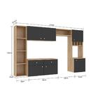 Cozinha Suspensa Itapua Com 6 Portas - Carvalho/grafite