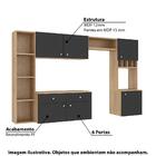 Cozinha Suspensa Itapua Com 6 Portas - Carvalho/grafite