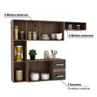 Cozinha Suspensa Mali 7 Portas E 2 Gavetas - Teka/grafite