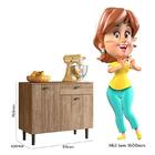 Cozinha Sweet 2 Portas 1 Gaveta Carvalho Rústico - Fdecor