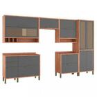 Cozinha Syrah Completa 6 Peças Ronipa Chumbo/castanho