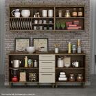 Cozinha Tarantela 4 Peças Valdemóveis - Ipe/off White