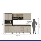 Cozinha Tarantela 5 Peças Valdemóveis - Ipe/off White