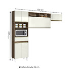 Cozinha Thais 3 Peças Ambar/off White - Aramóveis