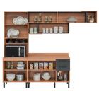 Cozinha Thela Márcia 3 Pçs C/ Balcão Freijó/Grafite