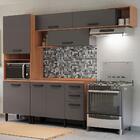 Cozinha Thela Márcia 3 Pçs C/ Balcão Freijó/Grafite