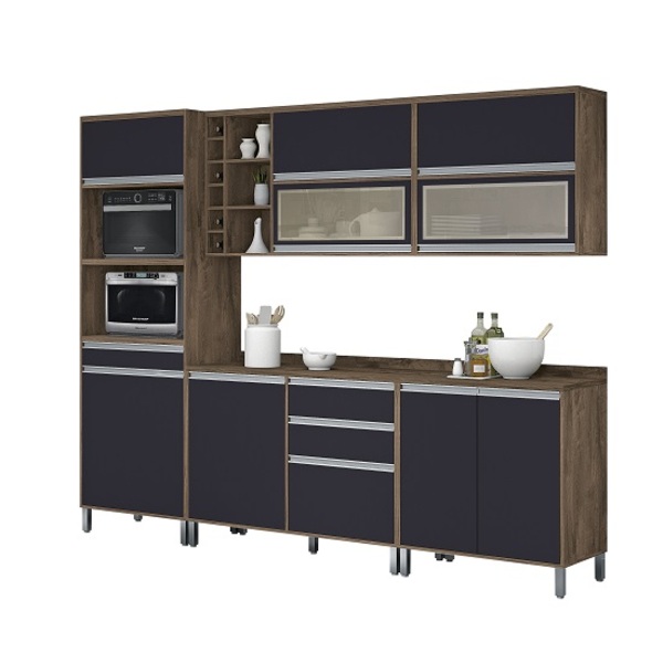 Cozinha Turquesa 05 Peças Reflecta Castanho/grafite – Vitamov