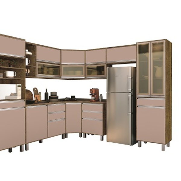 Cozinha Turquesa 09 Peças Reflecta Castanho/connect – Vitamov