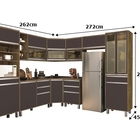 Cozinha Turquesa 09 Peças Reflecta Castanho/grafite – Vitamov