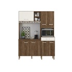 Cozinha Yara 160 Cm Compacta Completa 7 Portas Évora/évora/of