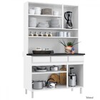 Cozinhade Aço  Compacta Star New 6 Portas 3 Gavetas Branco/pr