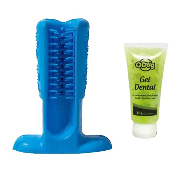 Creme Dental Mais Dog Menta + Escova Mordedora