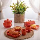 Cremeira Wolff Retrô De Cerâmica Laranja 12,5cm X 8cm X 9cm