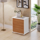 Criado 4 Gavetas Decor Br/nature Com Colmeia Pra Maquiagem