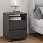 Criado Com Rodízios Fiji Montana Preto Onix