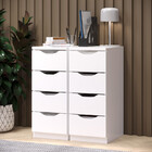 Criado Mudo Gaveteiro Decoração/ Organiador Branco Moderno Pa