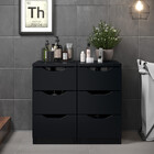 Criado Mudo Gaveteiro Decoração/ Organiador Preto Moderno P/