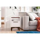 Criado Mudo Mesa De Apoio 1 Gaveta Branco Castanho