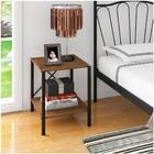 Criado Mudo - Mesa De Cabeceira Estilo Industrial Em Mdp E Aç