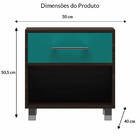 Criado - Mudo Modern Tabaco/turquesa