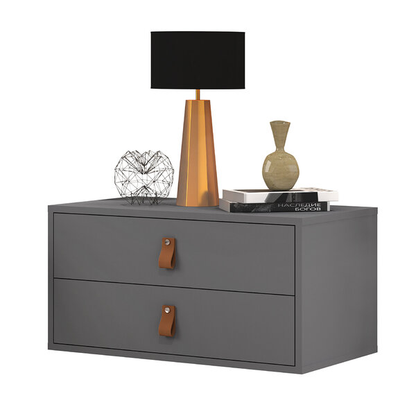 Criado Suspenso Unic 60cm, Cor Cinza