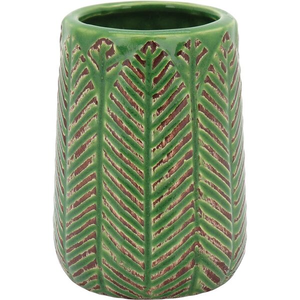 Crispin Vaso Decorativo Enfeite 9x6x6cm Cerâmica Verde